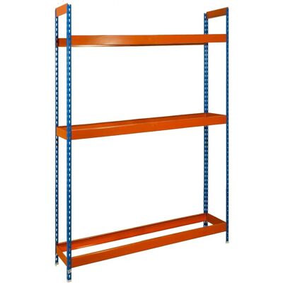 Estantería metálica para neumáticos Simonrack - 3 estantes - 2000x1200x450 mm - Azul/Naranja - Almacenamiento para garaje - 360kg Estantería metálica para neumáticos Simonrack - 3 estantes - 2000x1200x450 mm - Azul/Naranja - Almacenamiento para garaje - 360kg