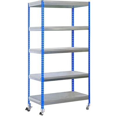 Estantería metálica Simongarden Bricoforte - 5 estantes, Azul, 2115x1000x600 mm Estantería metálica Simongarden Bricoforte - 5 estantes, Azul, 2115x1000x600 mm