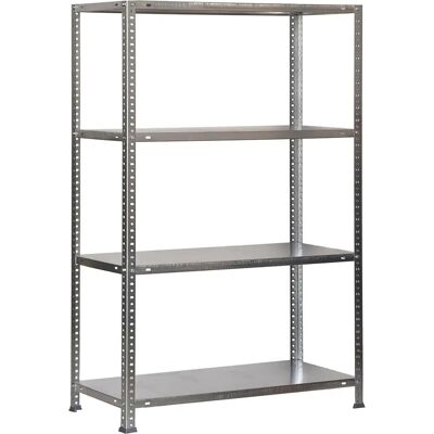 Scaffale metallico SimonRack - 4 ripiani, capacità 75kg, zincato - 1500x800x400 mm Scaffale metallico SimonRack - 4 ripiani, capacità 75kg, zincato - 1500x800x400 mm