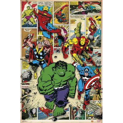 Grupo Erik Marvel Comics Poster - Here Come The Heroes 61x91.5cm Grupo Erik Marvel Comics Poster - Here Come The Heroes 61x91.5cm