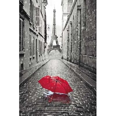 Grupo Erik Paris Röd Paraply Poster 61x91,5cm - Väggdekoration Grupo Erik Paris Röd Paraply Poster 61x91,5cm - Väggdekoration