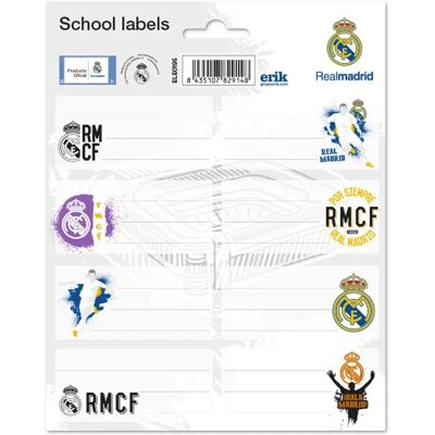 Etiquetas adesivas Real Madrid - Uso escolar ou pessoal Etiquetas adesivas Real Madrid - Uso escolar ou pessoal