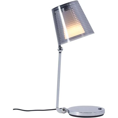 Lampe de Table Ajustable LEDS-C4 GROK Chrome avec Abat-jour Fumé - 1 Lumière - Publicité Lampe de Table Ajustable LEDS-C4 GROK Chrome avec Abat-jour Fumé - 1 Lumière - Publicité
