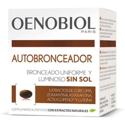 Oenobiol Oenobiol Auto-bronzant 30 Capsules - Complément Alimentaire - Publicité Oenobiol Oenobiol Auto-bronzant 30 Capsules - Complément Alimentaire - Publicité