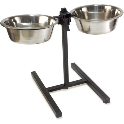 Distributeur pour Chiens Arquivet - Support double en acier inoxydable - 2.8 L Distributeur pour Chiens Arquivet - Support double en acier inoxydable - 2.8 L