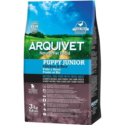 Arquivet Puppy Junior - Poulet et Riz 3 Kg - Nourriture pour chiens - Publicité Arquivet Puppy Junior - Poulet et Riz 3 Kg - Nourriture pour chiens - Publicité