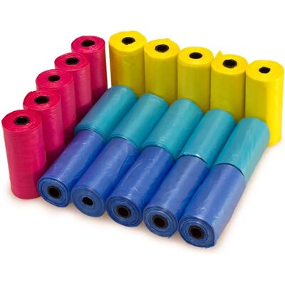 Sacs à Crottes de Chien Arquivet - 20x15 - Multicolores Sacs à Crottes de Chien Arquivet - 20x15 - Multicolores