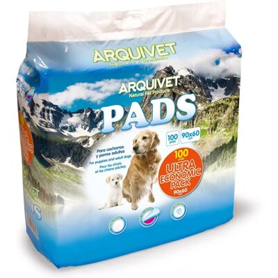 Pad Igienici per Cani Arquivet - 90x60cm, Confezione da 100 Pad Igienici per Cani Arquivet - 90x60cm, Confezione da 100