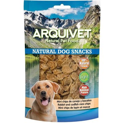 Arquivet Mini Chips de Lapin et de Cabillaud - Friandises pour chiens Arquivet Mini Chips de Lapin et de Cabillaud - Friandises pour chiens