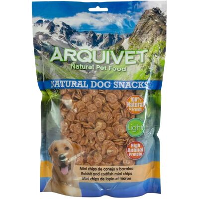 Arquivet Mini nyúl és tőkehal chips - Kutyasütemény Arquivet Mini nyúl és tőkehal chips - Kutyasütemény