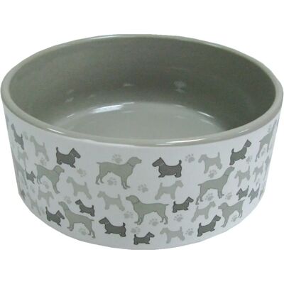 Bol en céramique gris ARQUIVET pour chiens - 14/20cm Polyvalent Bol en céramique gris ARQUIVET pour chiens - 14/20cm Polyvalent