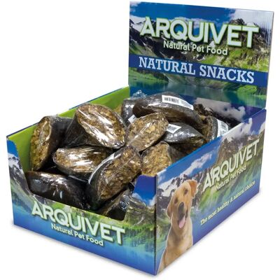 Arquivet Sabots de bison remplis de bâtons de peau - Boîte d'exposition 20 pcs - 1,5kg - Publicité Arquivet Sabots de bison remplis de bâtons de peau - Boîte d'exposition 20 pcs - 1,5kg - Publicité