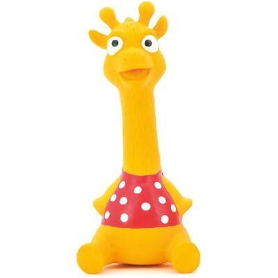 Jouet en latex de girafe jaune Arquivet pour chiens - 18 cm Jouet en latex de girafe jaune Arquivet pour chiens - 18 cm