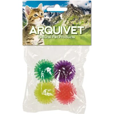 Arquivet Kat Speelgoed - 4 Kleurrijke Egel Ballen Arquivet Kat Speelgoed - 4 Kleurrijke Egel Ballen