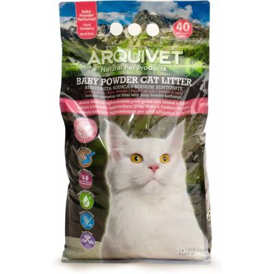 Arena para gatos con aroma a talco 10kg Arena para gatos con aroma a talco 10kg