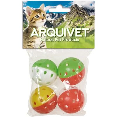 Arquivet Pack de 4 Pelotas avec Cascabel - Jouets pour Chats - 4,5cm Arquivet Pack de 4 Pelotas avec Cascabel - Jouets pour Chats - 4,5cm