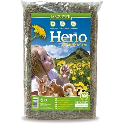 Arquivet Foin avec Pissenlit - Petits animaux - 500g Arquivet Foin avec Pissenlit - Petits animaux - 500g