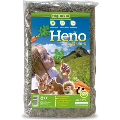 Arquivet Foin avec Carotte - Petits animaux - 500g Arquivet Foin avec Carotte - Petits animaux - 500g