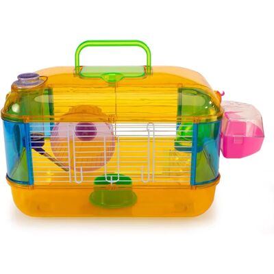Cage à Rongeurs ARQUIVET Fuerteventura - Plastique 40x26x26cm, Roue, Terrasse Cage à Rongeurs ARQUIVET Fuerteventura - Plastique 40x26x26cm, Roue, Terrasse