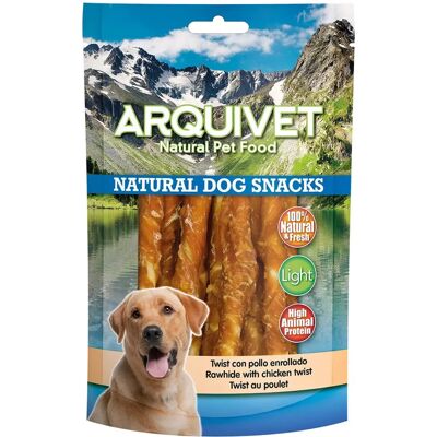 Arquivet Pack 12 Snacks Twist au Poulet - 13cm 100G - Collations pour chiens Arquivet Pack 12 Snacks Twist au Poulet - 13cm 100G - Collations pour chiens