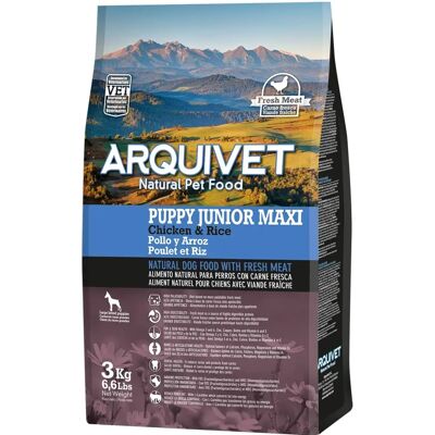 Arquivet Nourriture Chiot Maxi 3Kg - Pour grandes races Arquivet Nourriture Chiot Maxi 3Kg - Pour grandes races