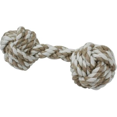 Jouet Os en Corde Blanc et Beige pour Chiens - Accessoires Canins Jouet Os en Corde Blanc et Beige pour Chiens - Accessoires Canins