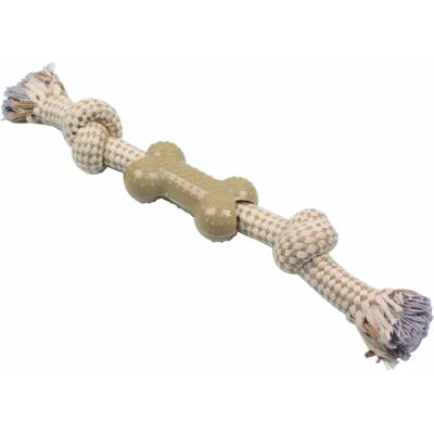 Giocattolo per Cani ARQUIVET - Corda in cotone naturale con doppio nodo - 32cm Giocattolo per Cani ARQUIVET - Corda in cotone naturale con doppio nodo - 32cm