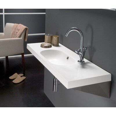 Bathco Ice Biały Dolomit Wbudowana Umywalka Bathco Ice Biały Dolomit Wbudowana Umywalka