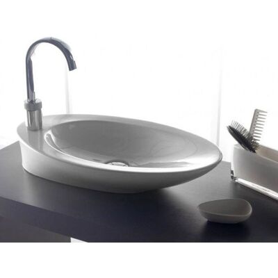 Lavabo Ovalado Blanco Bathco 4020 - Lavabo de Baño Lavabo Ovalado Blanco Bathco 4020 - Lavabo de Baño