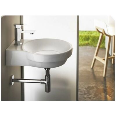 Lavabo de cerámica blanca Marsella de Bathco - Montaje en pared o sobre encimera Lavabo de cerámica blanca Marsella de Bathco - Montaje en pared o sobre encimera
