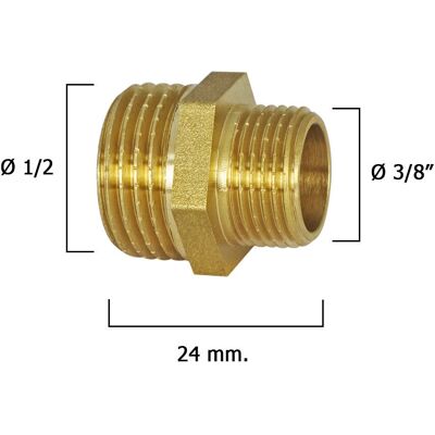 WOLFPACK Modèle 04020045 - Raccord de plomberie - Poli 3/8" à 1/2" - Publicité WOLFPACK Modèle 04020045 - Raccord de plomberie - Poli 3/8" à 1/2" - Publicité