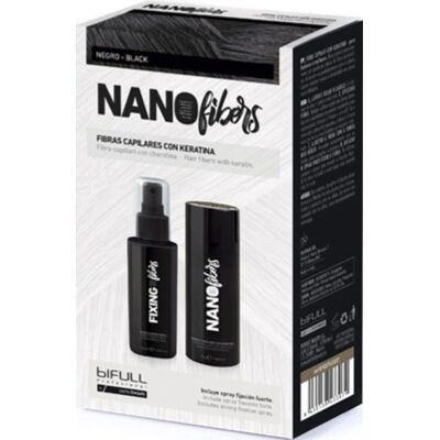 Bifull - Nano Fibras Capilares Con Spray De Fijación Fuerte Color Negro 100 Ml - Haarfasern - 100 ml Bifull - Nano Fibras Capilares Con Spray De Fijación Fuerte Color Negro 100 Ml - Haarfasern - 100 ml