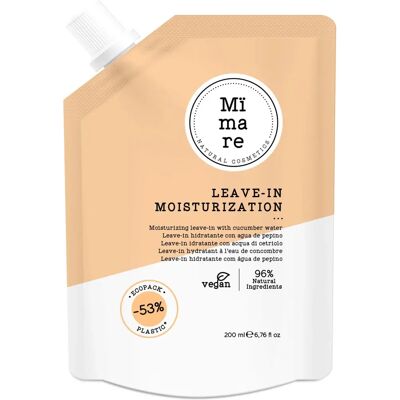 Mimare crema hidratante sin enjuague con agua de pepino - Hidratante leave-in para cabello seco Mimare crema hidratante sin enjuague con agua de pepino - Hidratante leave-in para cabello seco