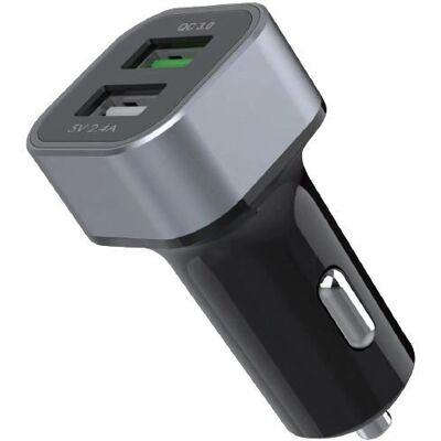 Caricabatterie Auto ELBE CARG-301-QC - 30 W, USB 3.0 x 2, Ricarica rapida Caricabatterie Auto ELBE CARG-301-QC - 30 W, USB 3.0 x 2, Ricarica rapida
