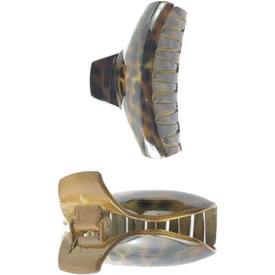 Pinzas de Pelo Curvas de Animal Print de la Marca Inca - Pack de 2 Pinzas de Pelo Curvas de Animal Print de la Marca Inca - Pack de 2
