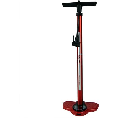 Bomba de bicicleta Eltin - Manómetro Pro de aluminio rojo Bomba de bicicleta Eltin - Manómetro Pro de aluminio rojo