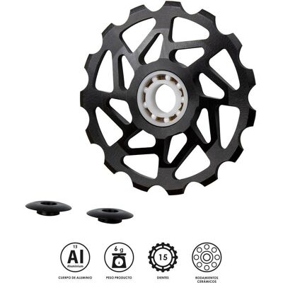 Set pulegge cambio in ceramica Eltin 15T - Leggero e Durevole Set pulegge cambio in ceramica Eltin 15T - Leggero e Durevole
