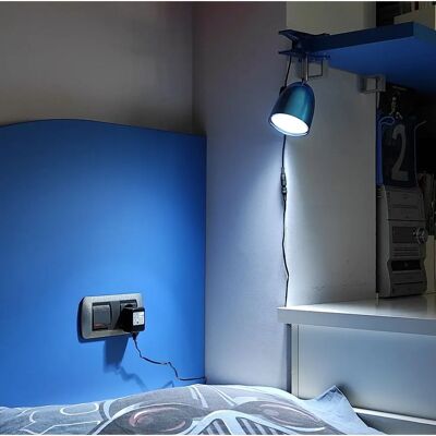 F-BRIGHT Mini 3W 6400K Luce LED Flexo Blu F-BRIGHT Mini 3W 6400K Luce LED Flexo Blu