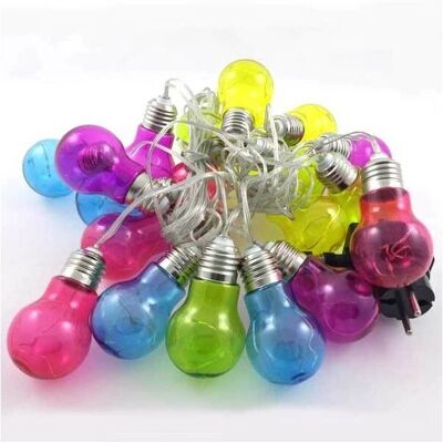 F-BRIGHT - Guirnalda 20 bombillas colores - Multicolor F-BRIGHT - Guirnalda 20 bombillas colores - Multicolor
