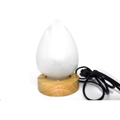Lampada da Tavolo F-BRIGHT - Effetto Fiamma, Tulipano Legno-Vetro, E27 Lampada da Tavolo F-BRIGHT - Effetto Fiamma, Tulipano Legno-Vetro, E27