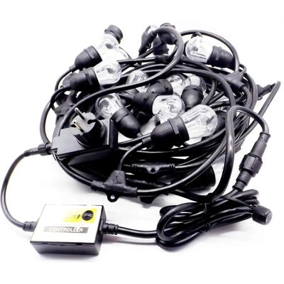 Fili sera RGB per esterni Electrobilsa - 14,6 m, 24 lampadine, telecomando Fili sera RGB per esterni Electrobilsa - 14,6 m, 24 lampadine, telecomando