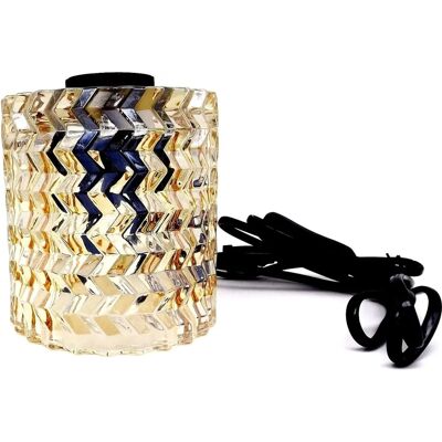 FBRIGHT Lampada da tavolo in cristallo nero - E27 Max 60W FBRIGHT Lampada da tavolo in cristallo nero - E27 Max 60W