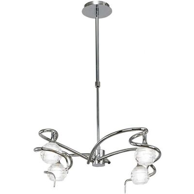 Suspension plafond télescopique Inspired Lighting Dali 4 lumières G9 - Style chrome moderne - Publicité Suspension plafond télescopique Inspired Lighting Dali 4 lumières G9 - Style chrome moderne - Publicité