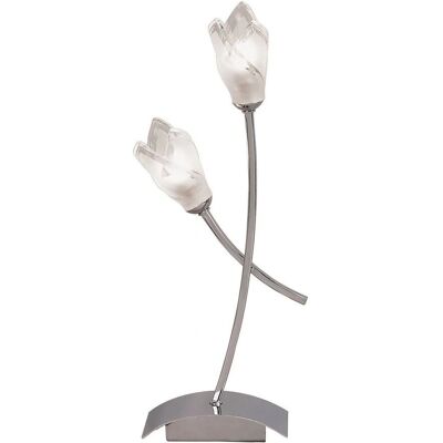 Inspired Lighting Pietra Table Lamp - 2-Light G9, Polished Chrome Inspired Lighting Pietra Table Lamp - 2-Light G9, Polished Chrome