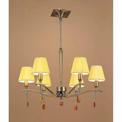Inspired Lighting Siena Pendant Round 6 Light E14 - Pendant Light Inspired Lighting Siena Pendant Round 6 Light E14 - Pendant Light