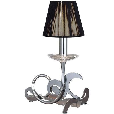 Inspired Lighting Acanto Table Lamp - Polished Chrome - Black Shade - 1 Light - E14 - 34cm Inspired Lighting Acanto Table Lamp - Polished Chrome - Black Shade - 1 Light - E14 - 34cm