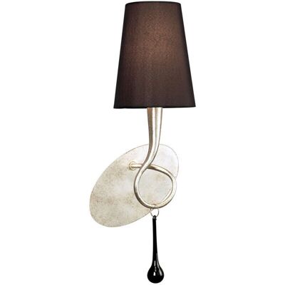 Inspired Lighting Paola Wall Lamp - Silver Dimmable 1-Light E14 Inspired Lighting Paola Wall Lamp - Silver Dimmable 1-Light E14