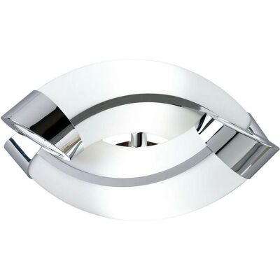Inspired Lighting Guss Wall Lamp - 2 Light E27 Polished Chrome/White Acrylic Inspired Lighting Guss Wall Lamp - 2 Light E27 Polished Chrome/White Acrylic