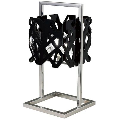 Inspired Lighting Tokio Table Lamp - Gloss Black/Polished Chrome - 30cm Inspired Lighting Tokio Table Lamp - Gloss Black/Polished Chrome - 30cm