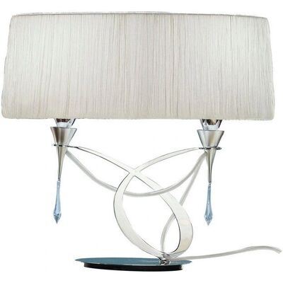 Inspired Lighting Lucca Table Lamp 2 Light E27 Small - Polished Chrome Inspired Lighting Lucca Table Lamp 2 Light E27 Small - Polished Chrome
